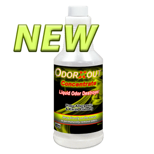 Reduce with water to make one ready to use gallon. Spray direct on fabric, hard surface or in AC intakes for direct odor elimination.
Time release formula oxidizes for extra deodorizing action.
Eliminates the strongest of foul odors and the sources that cause them so they don't return.
Hypo-allergenic and fragrance free.
Not only eliminates odor, but also the source of the odor so it never returns.
 OdorXout description: OdorXout’s activated ingredient is ClO2.
According to techlinkenter .org The “EPA first registered ClO2 as a disinfectant and sanitizer in 1967, and as a gas sterilant in 1988. The US Army uses ClO2 in the field for surface decontamination”
.Spray direct on fabric, hard surface or in AC intakes for direct odor elimination.”  